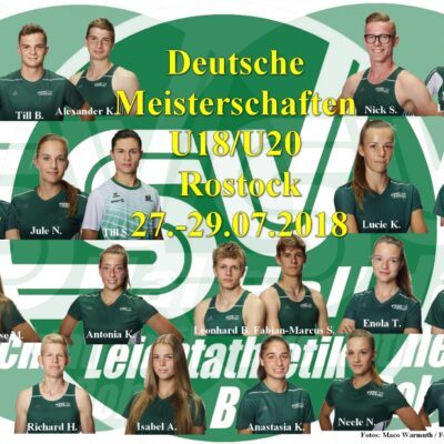 Teilnehmer U18/U20 DM Rostock - Fotomontage Philipp Töpfer